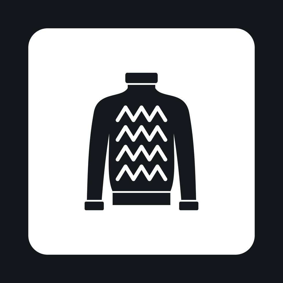 Mens sweater icon, simple style vector