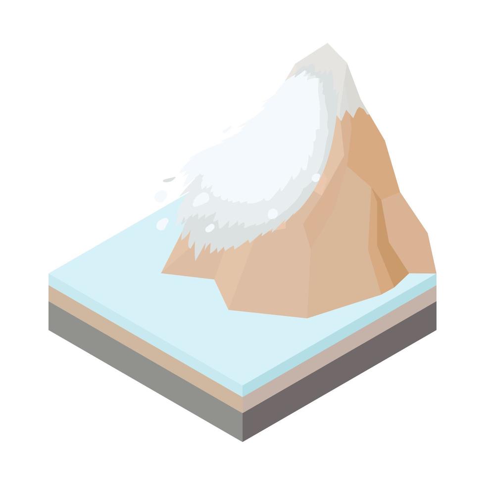 Avalanche icon in cartoon style vector