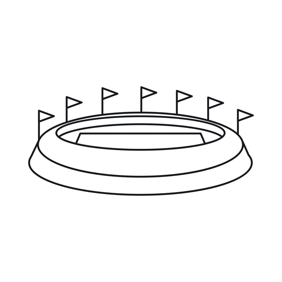 Stadium icon in outline style vector
