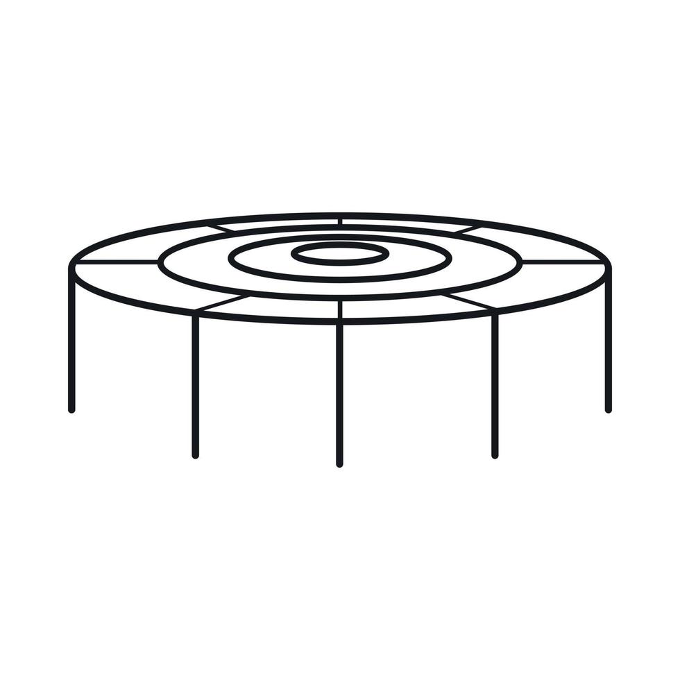 Trampoline jumping icon, outline style vector