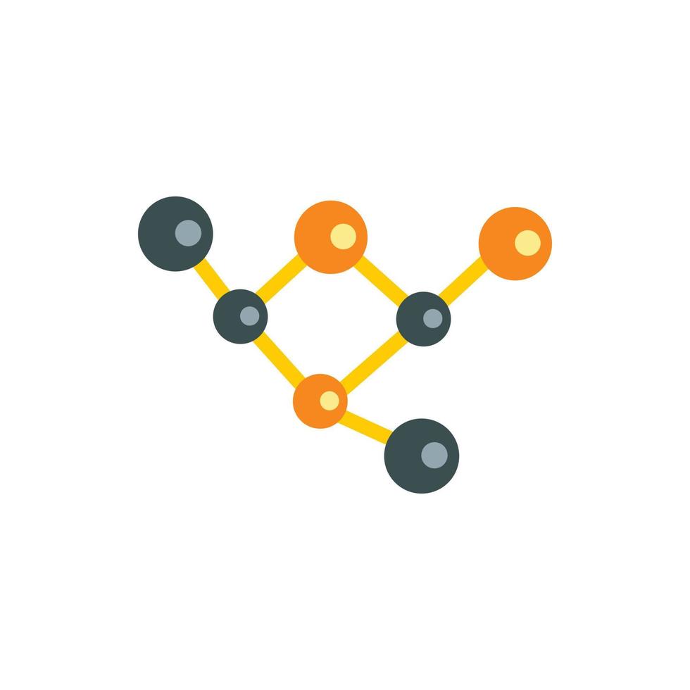 Molecules icon, flat style vector