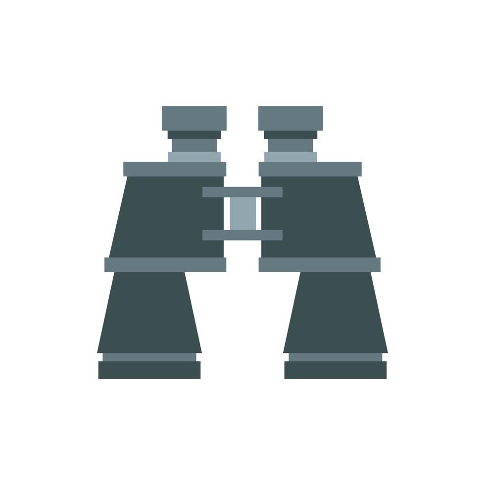 Binoculars icon, flat style vector