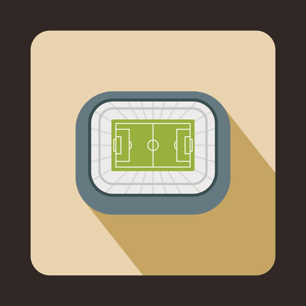 icono de gran estadio de fútbol, estilo plano vector