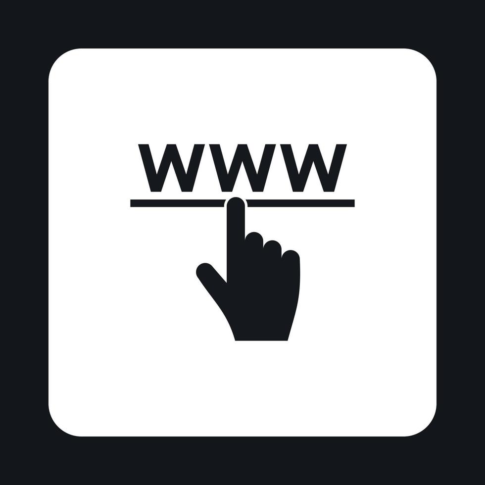 Hand cursor icon, simple style vector