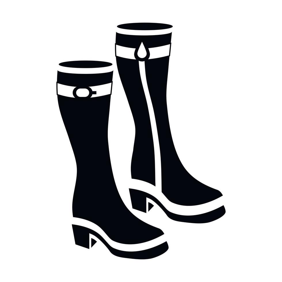 Womens boots icon, simple style vector