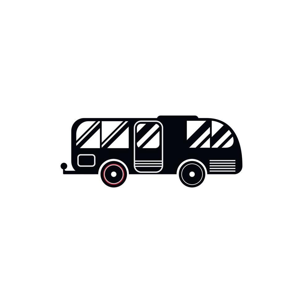 Residential camper icon, simple style vector