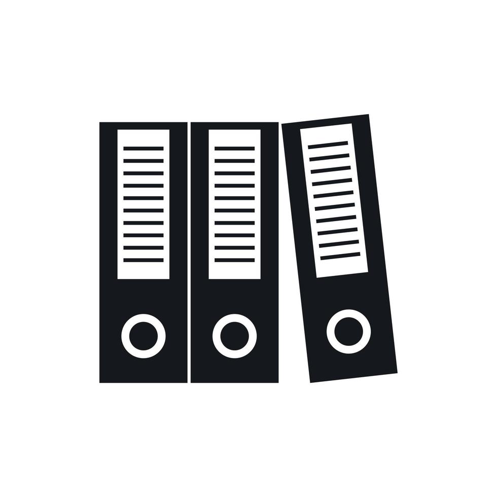 Office folders icon, simple style vector