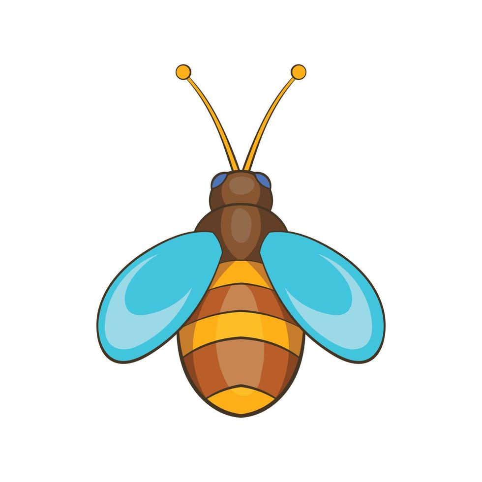 icono de abeja, estilo de dibujos animados vector
