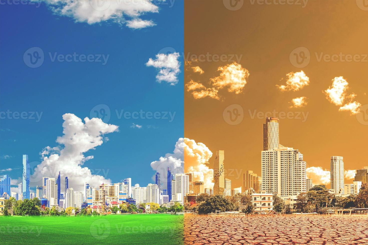 Concept of change for the better with environmental protection photo