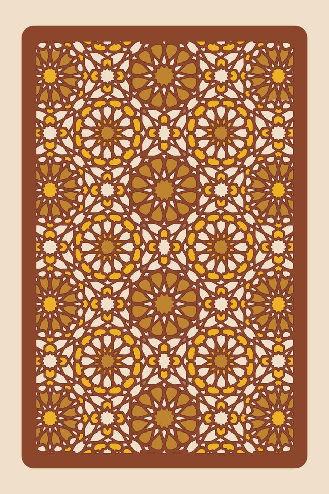 Set of ornamental islamic arabesque Background. Arabic traditional architecture Geometric Pattern. Set of decorative vector panels or screens for laser cutting.