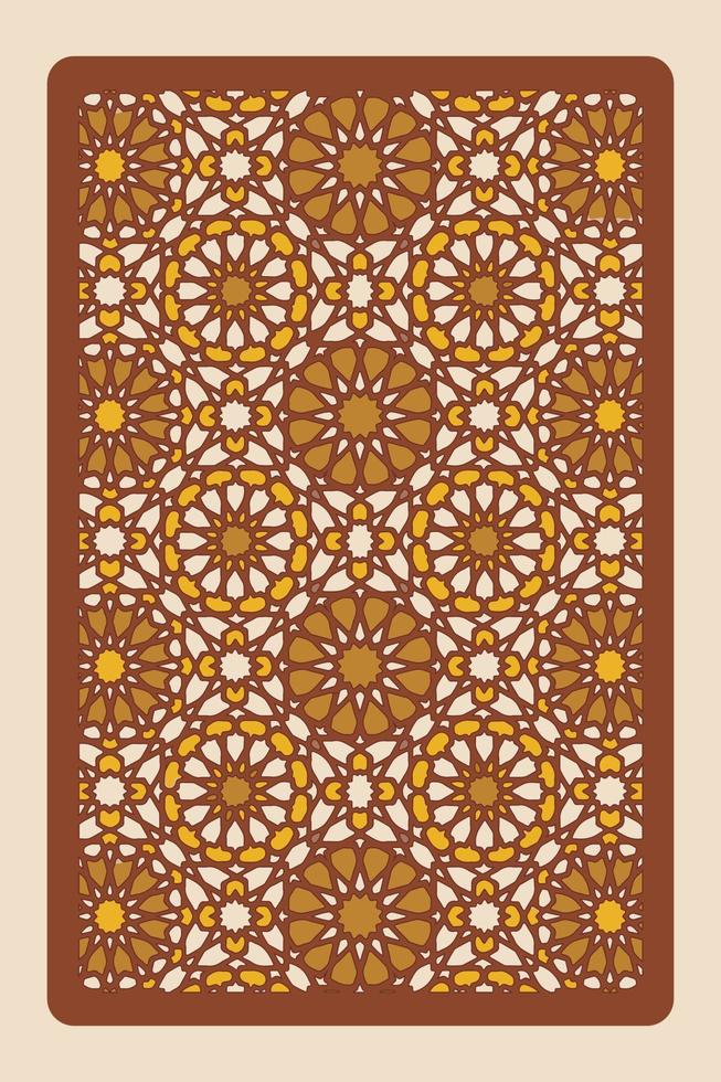 conjunto de fondo arabesco islámico ornamental. patrón geométrico de la arquitectura tradicional árabe. conjunto de paneles vectoriales decorativos o pantallas para corte por láser. vector