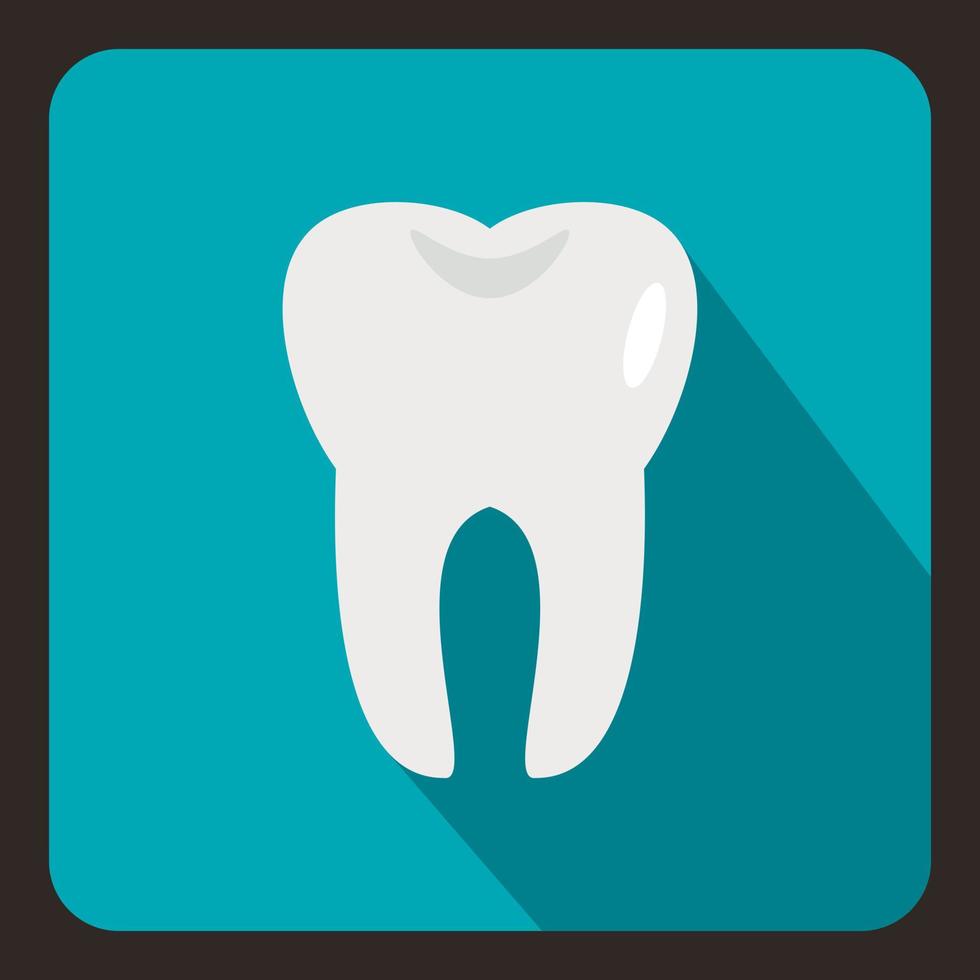 Tooth icon, flat style vector