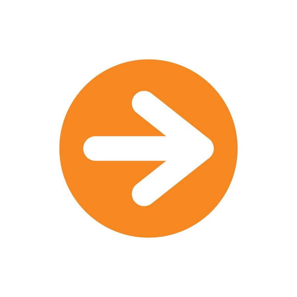 Arrow in circle icon, flat style vector
