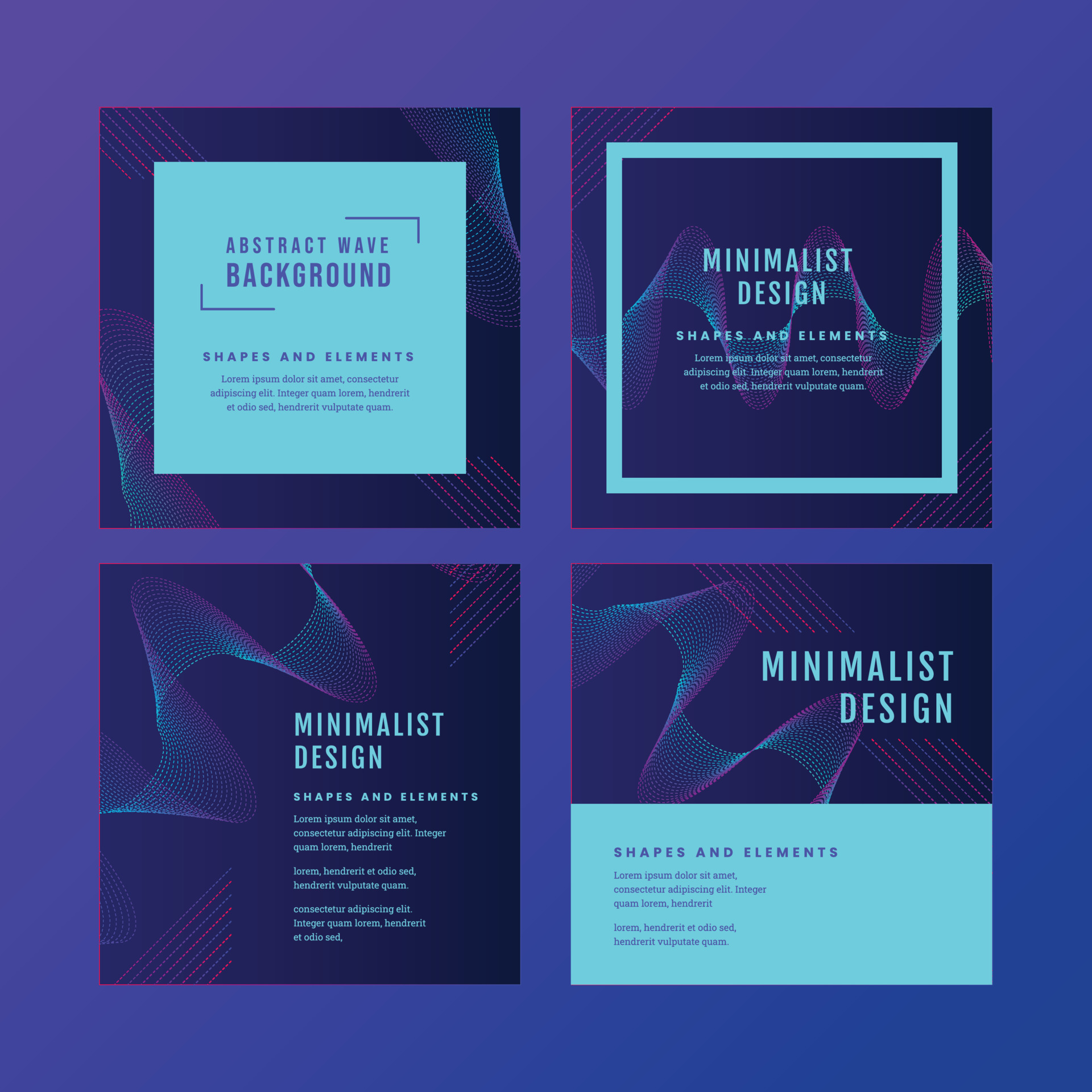 Wave design background, Social media post and instagram post template