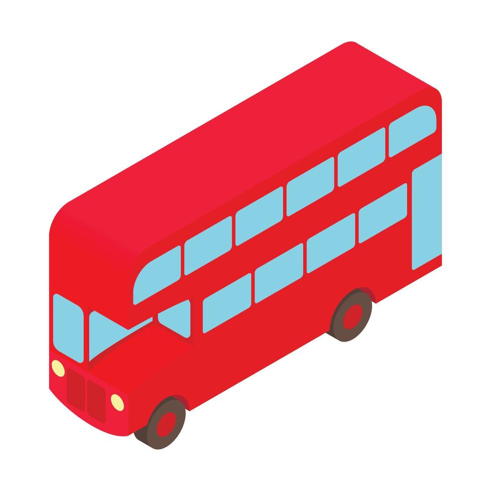 Double decker bus icon, cartoon style vector