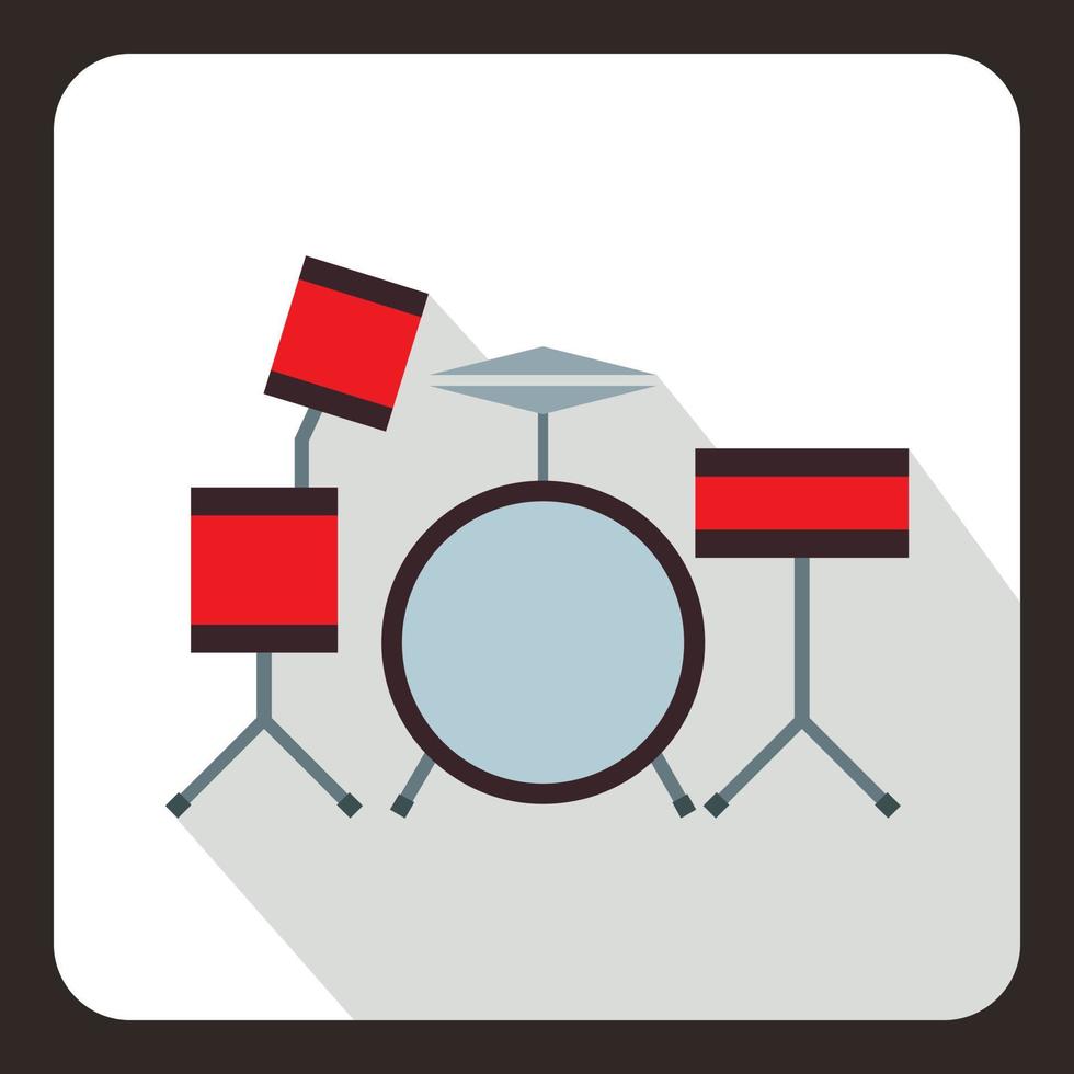 Drums icon, flat style vector