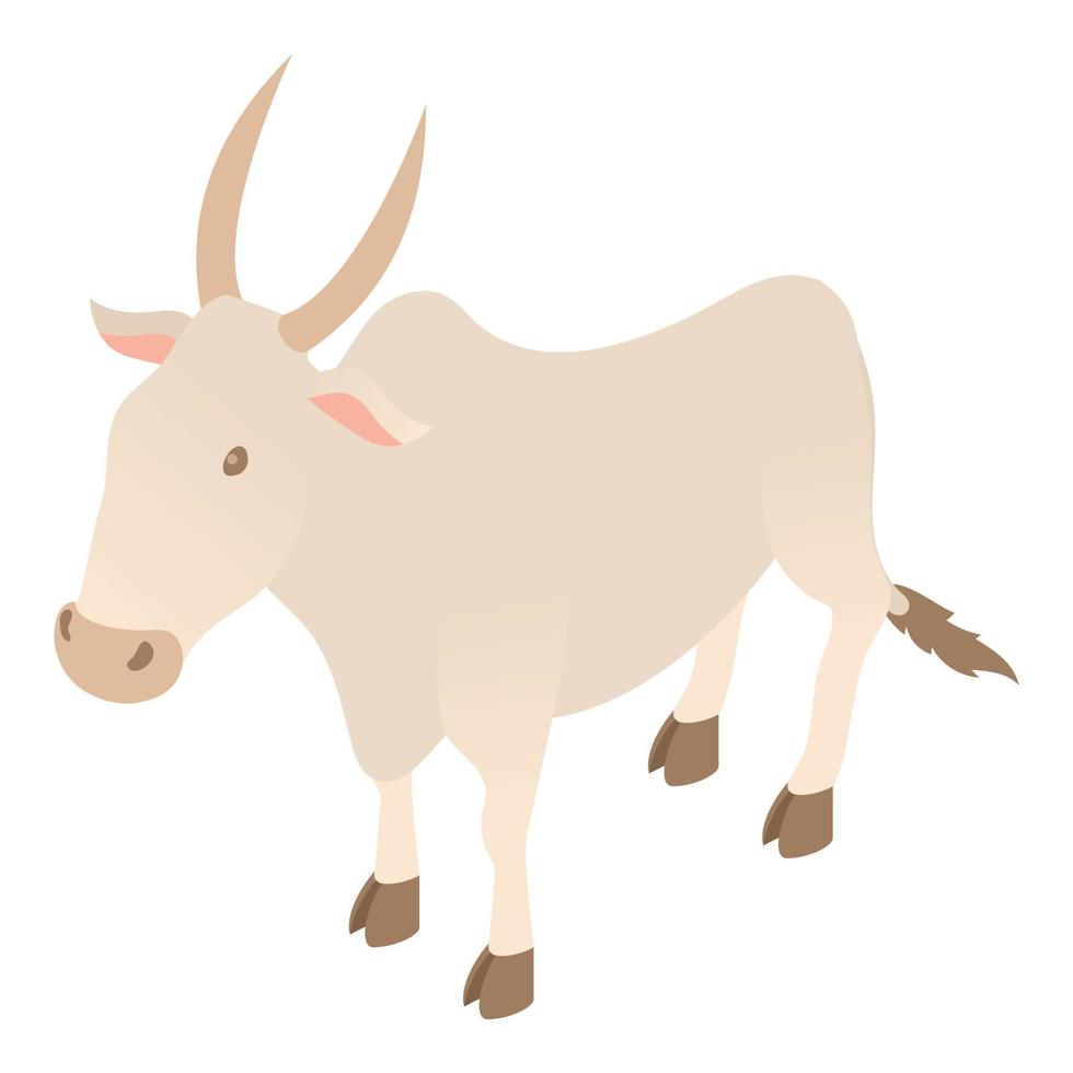 icono de vaca, estilo de dibujos animados vector