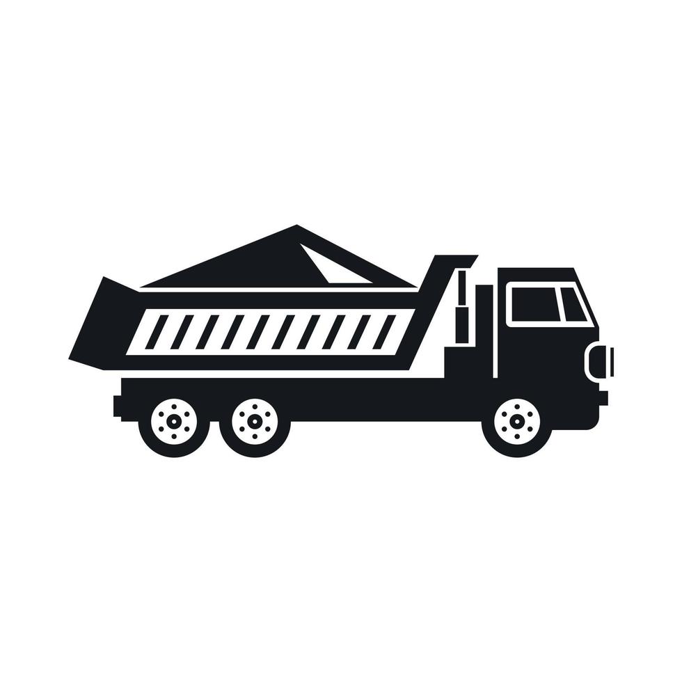 Dump track icon, simple style vector
