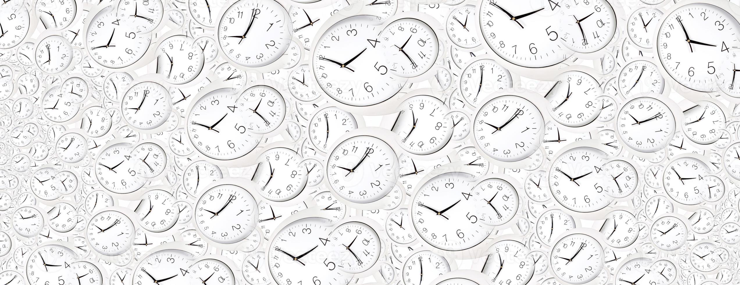 Droste effect background with infinite clock spiral. Abstract design for concepts related to time. photo