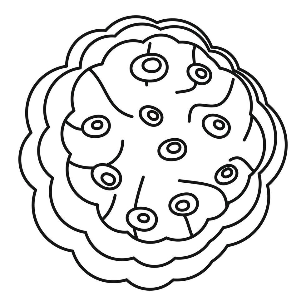 Tasty cream icon, outline style vector