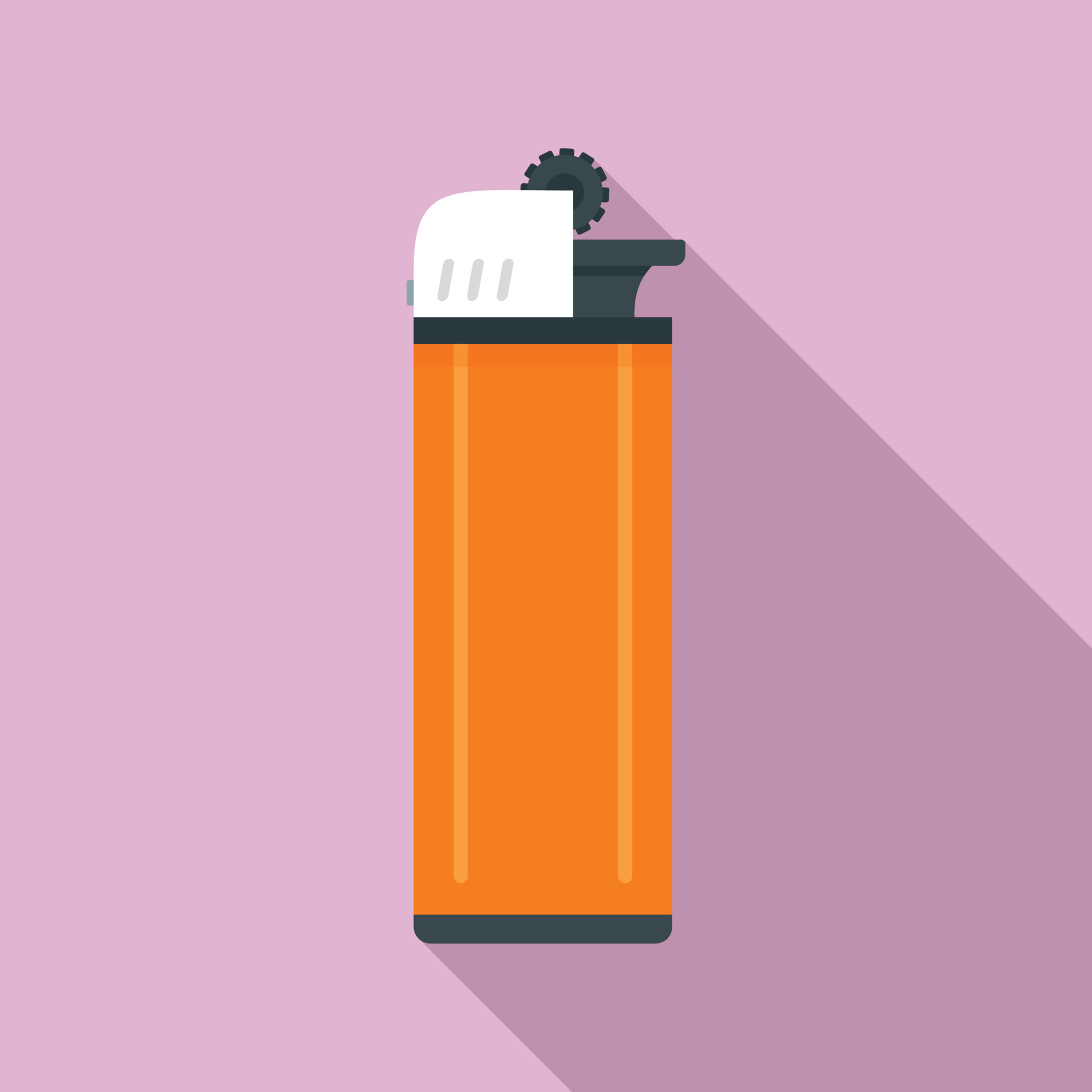 Portable cigarette lighter icon, flat style 14591288 Vector Art at Vecteezy