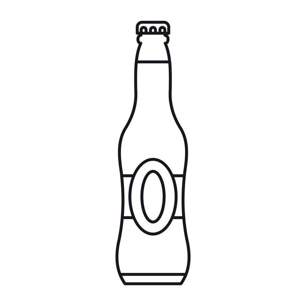 Bottle of beer icon, outline style vector