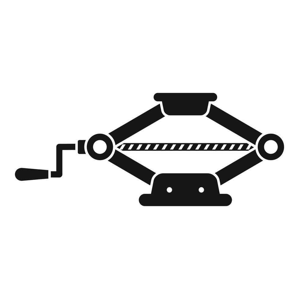 Manual jack-screw icon, simple style vector