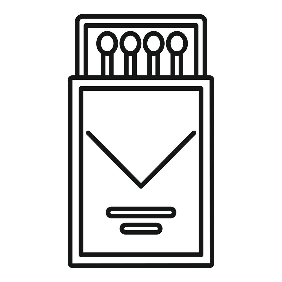 Match box icon, outline style vector