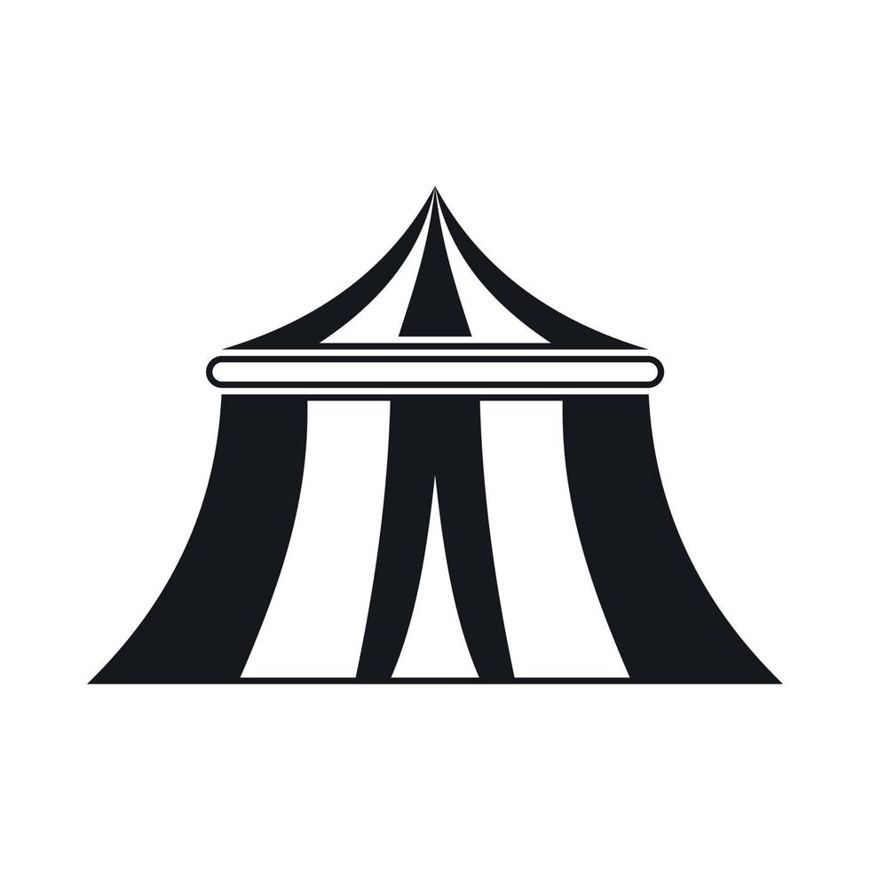 Circus tent icon, simple style vector