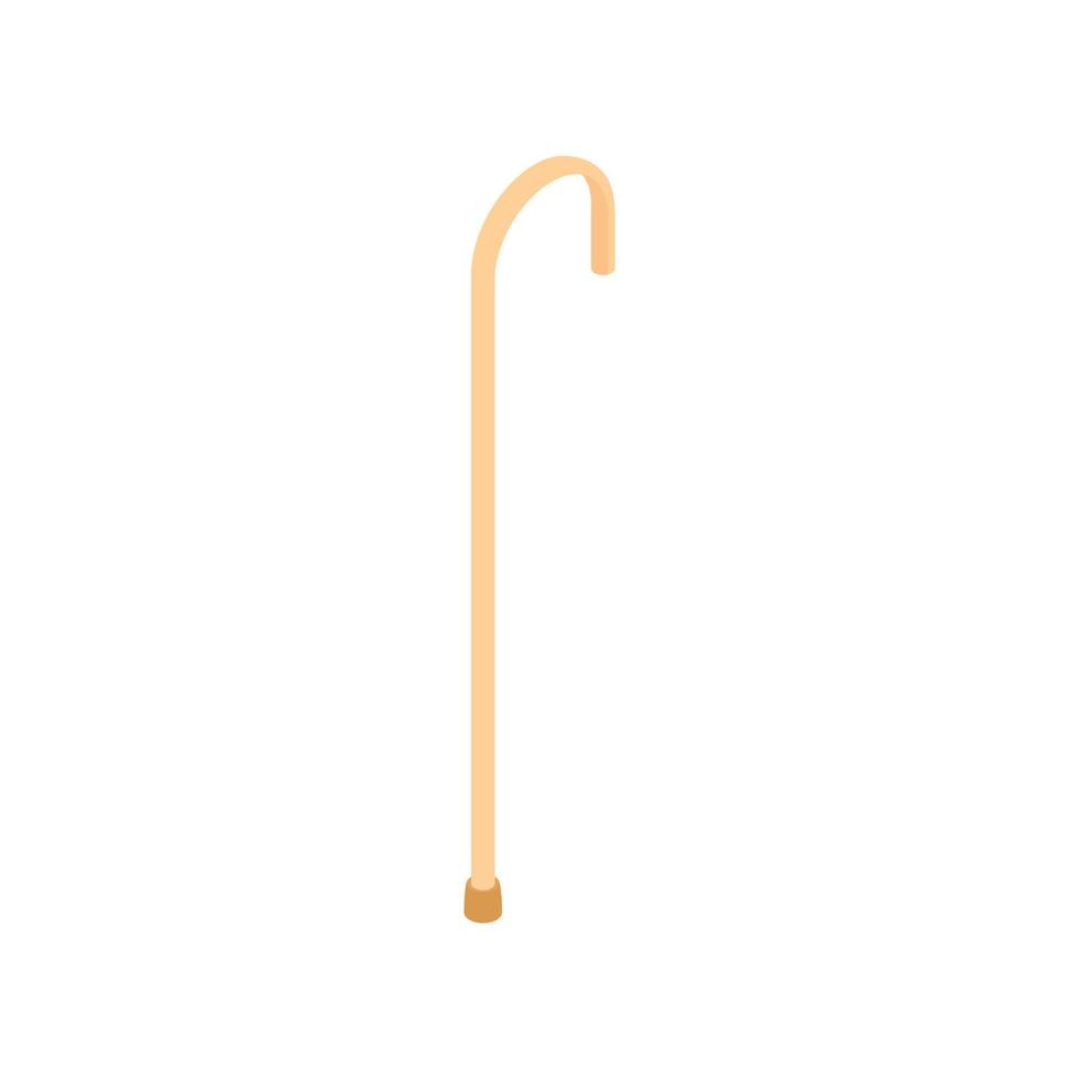 Walking cane icon in cartoon style vector