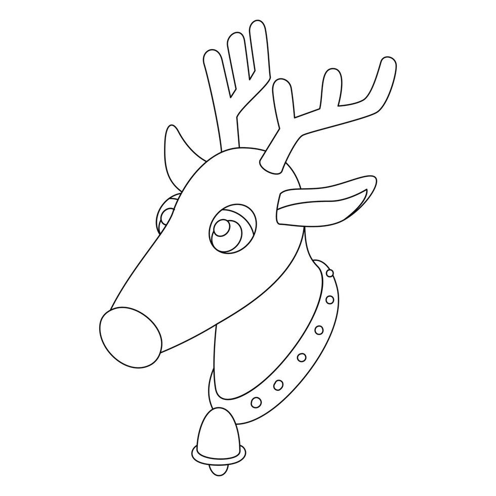 Deer head icon, outline style vector