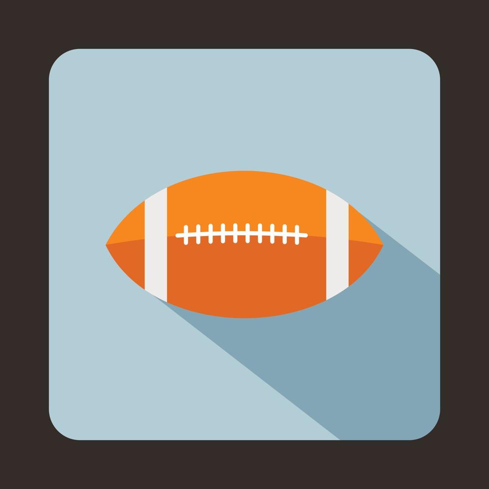 Rugby ball icon, flat style vector