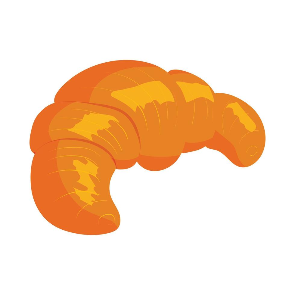 icono de croissant en estilo de dibujos animados vector
