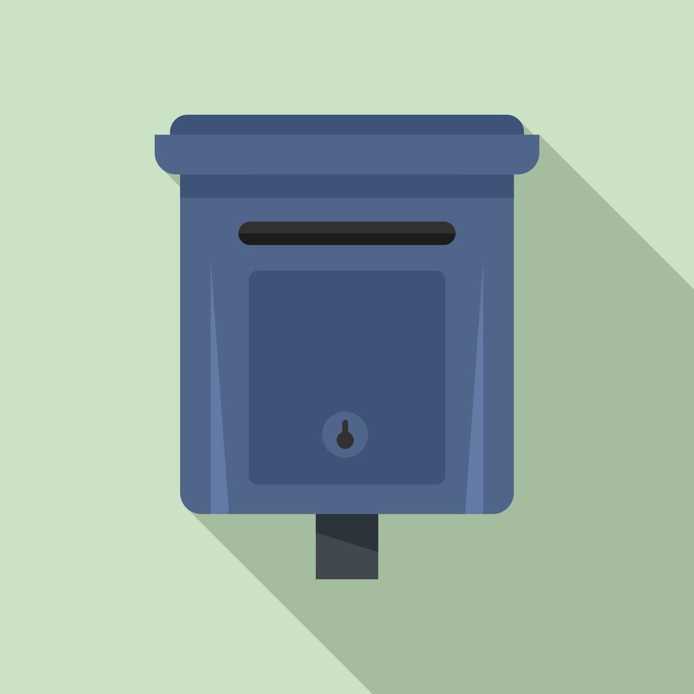 Message mailbox icon, flat style vector
