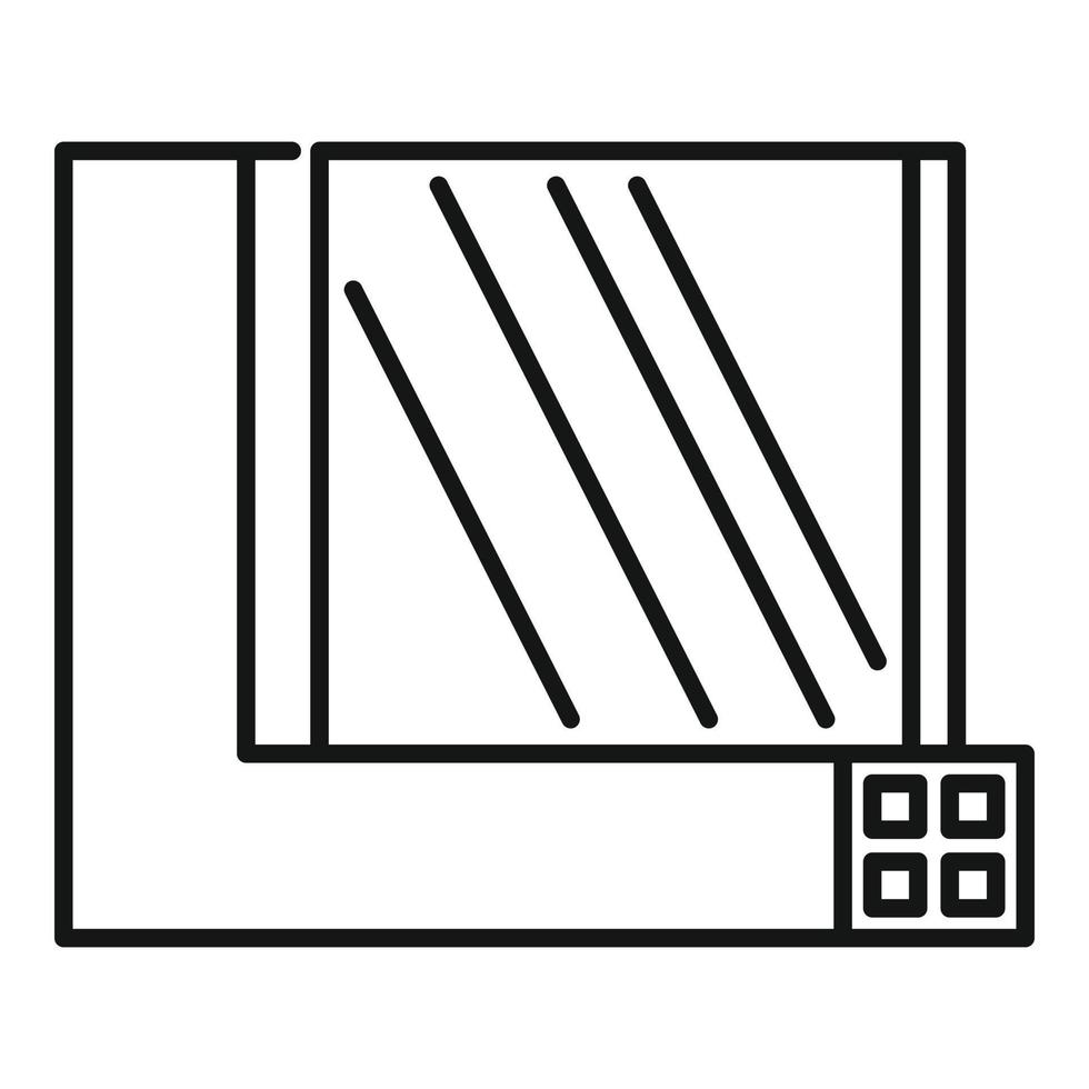 Windows section icon, outline style vector
