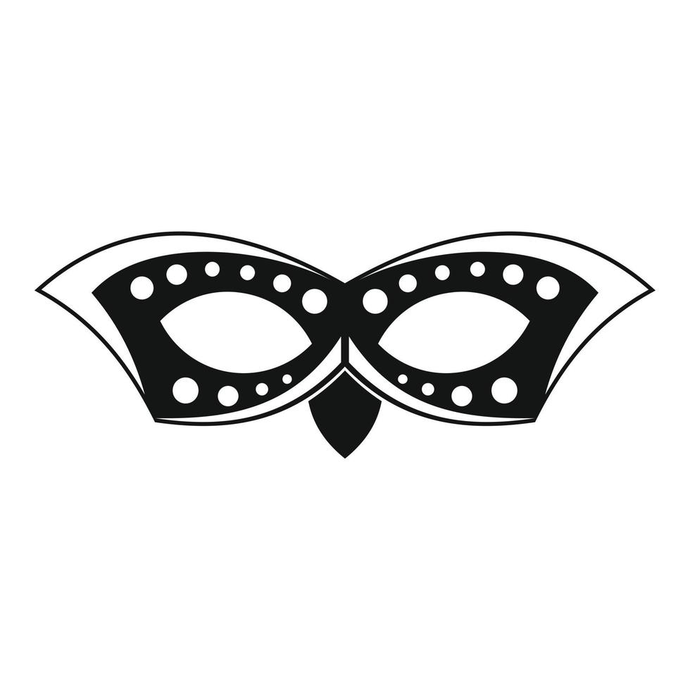 Event mask icon, simple style vector