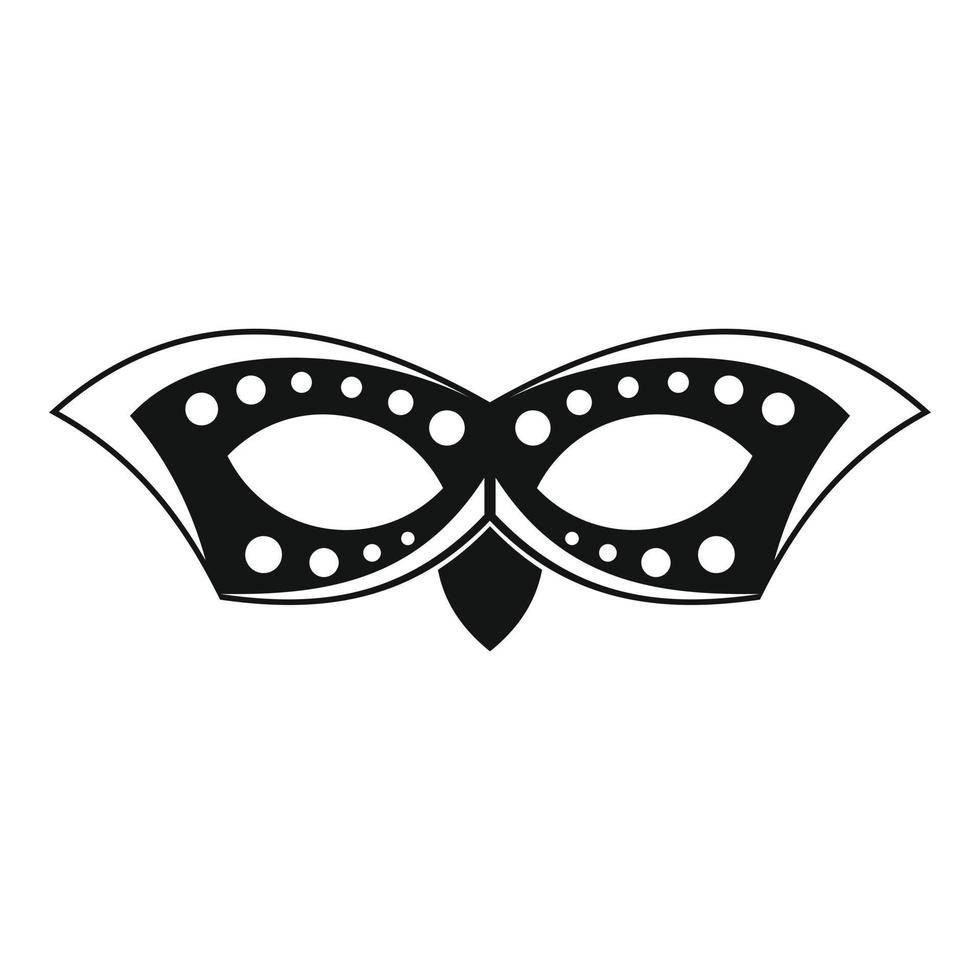 Event mask icon, simple style vector