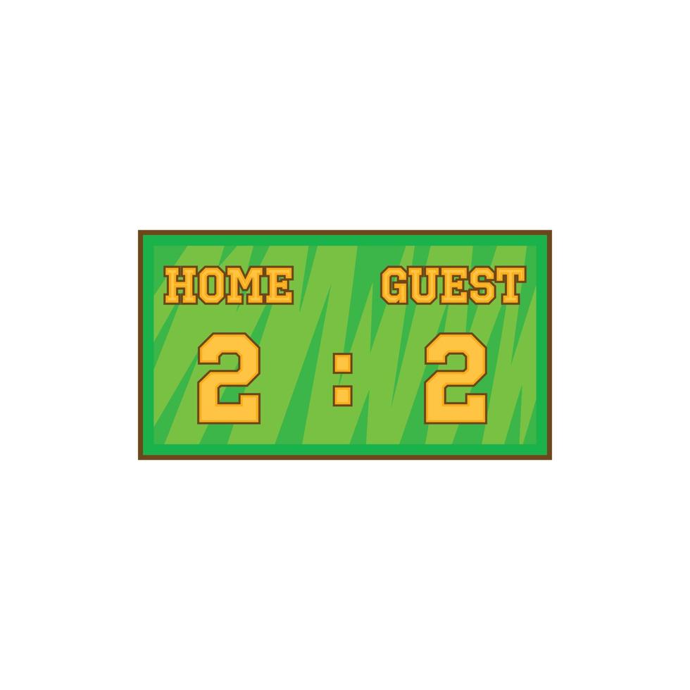 Baseball score board icon, cartoon style vector