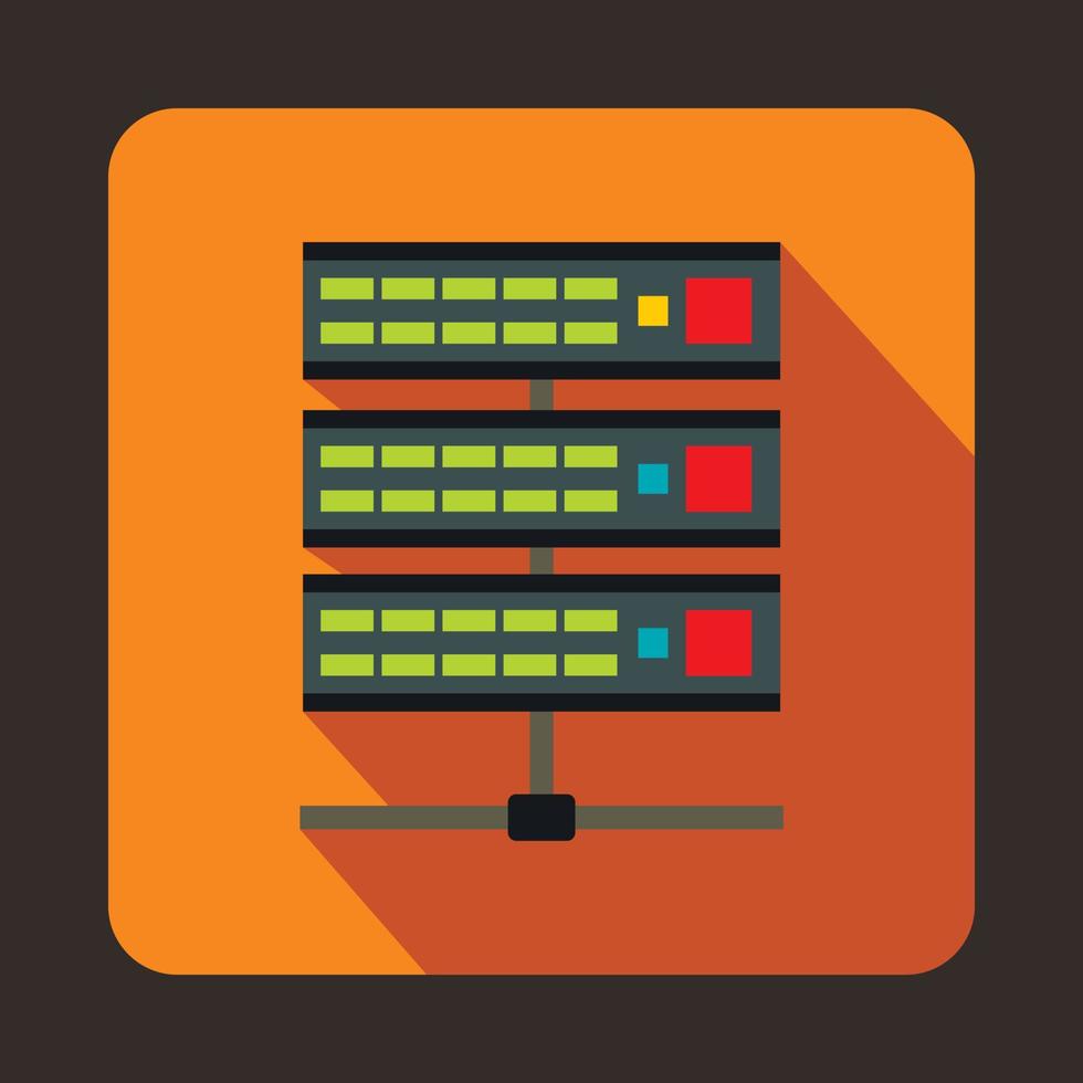 Servers icon in flat style vector