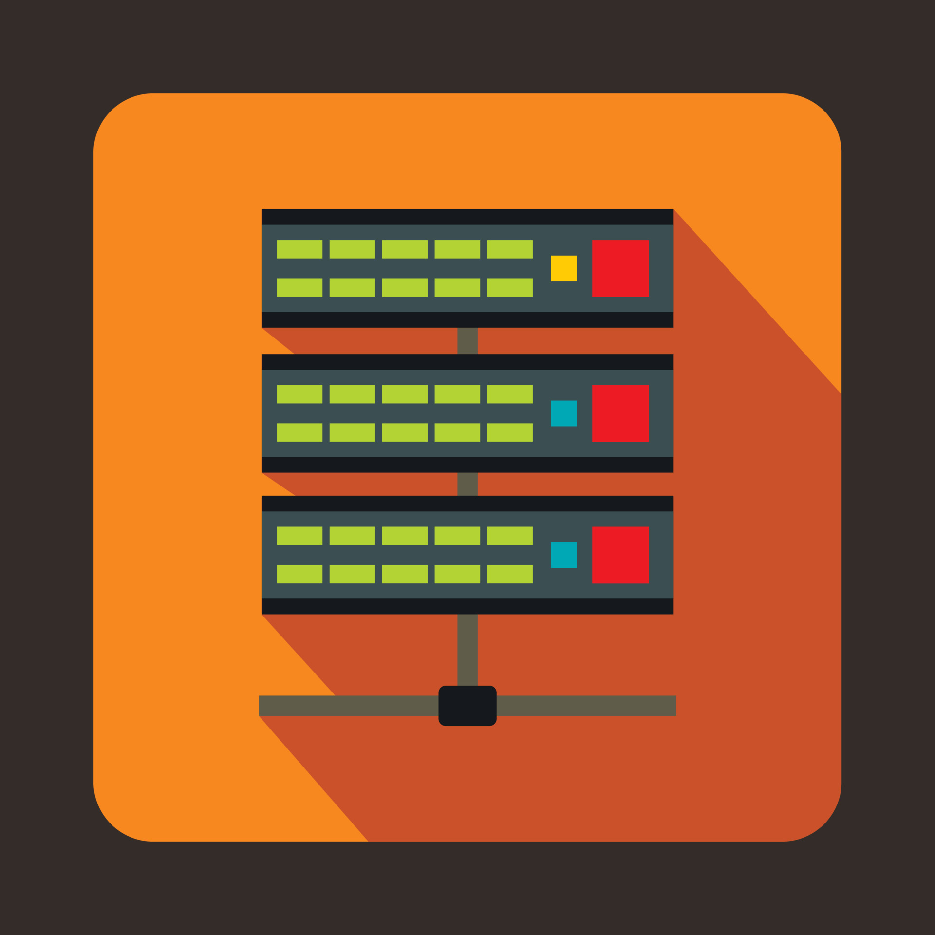 Servers icon in flat style 14591551 Vector Art at Vecteezy