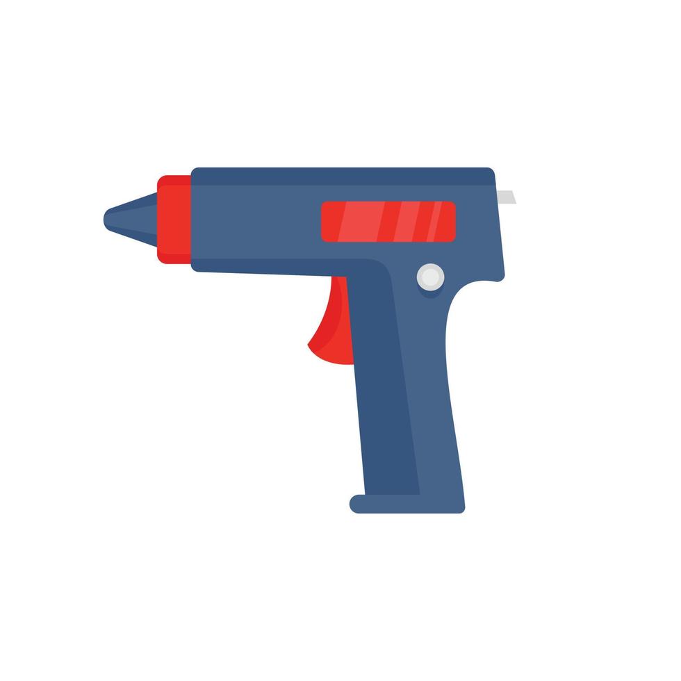 icono de pistola de pegamento, estilo plano vector