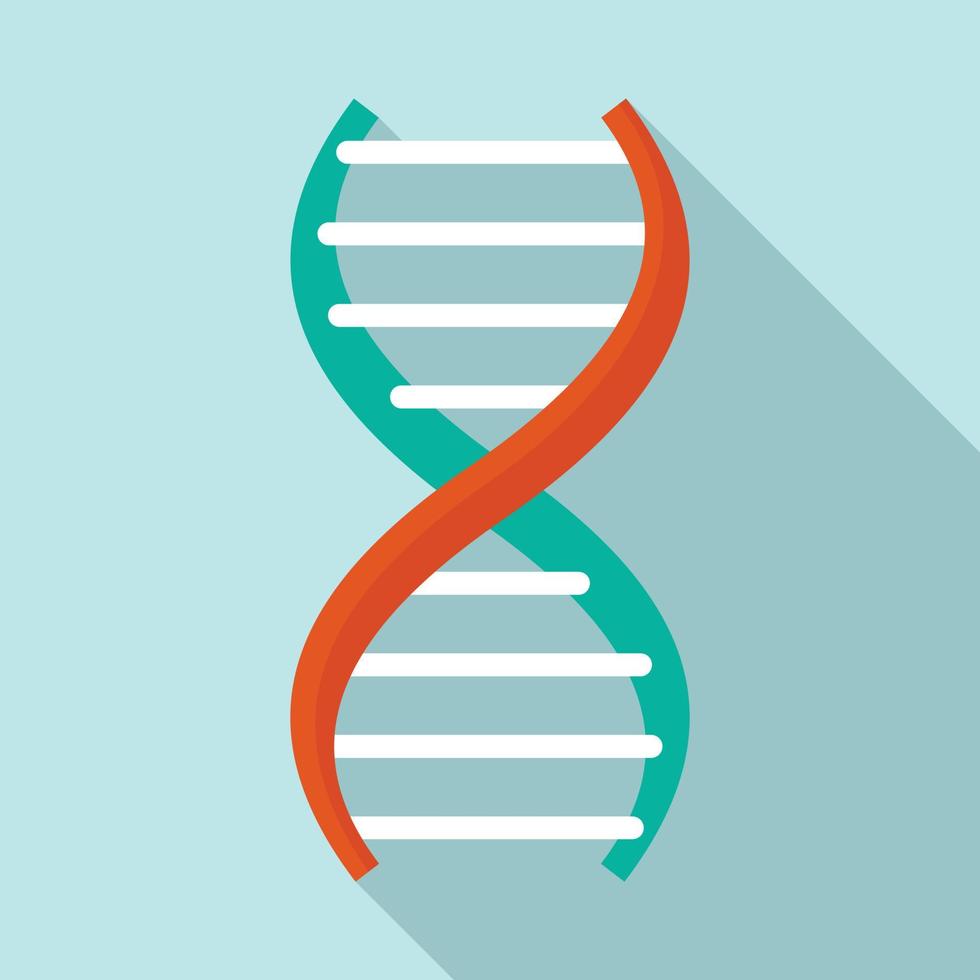 Dna formula icon, flat style vector