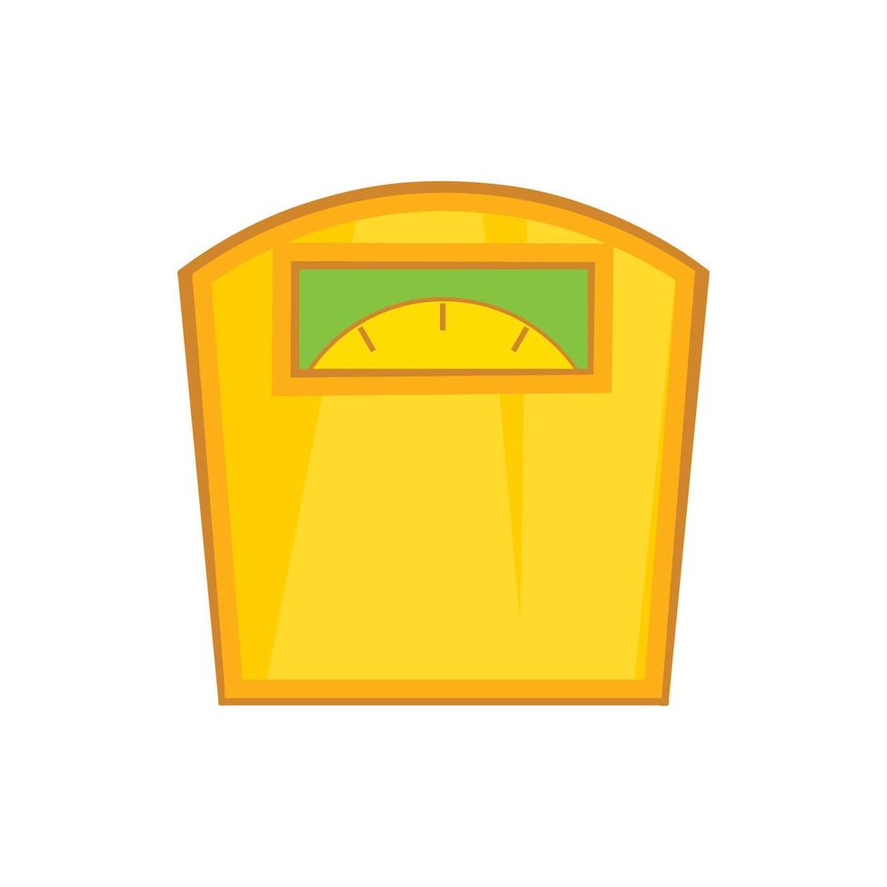 Yellow scales icon, cartoon style vector