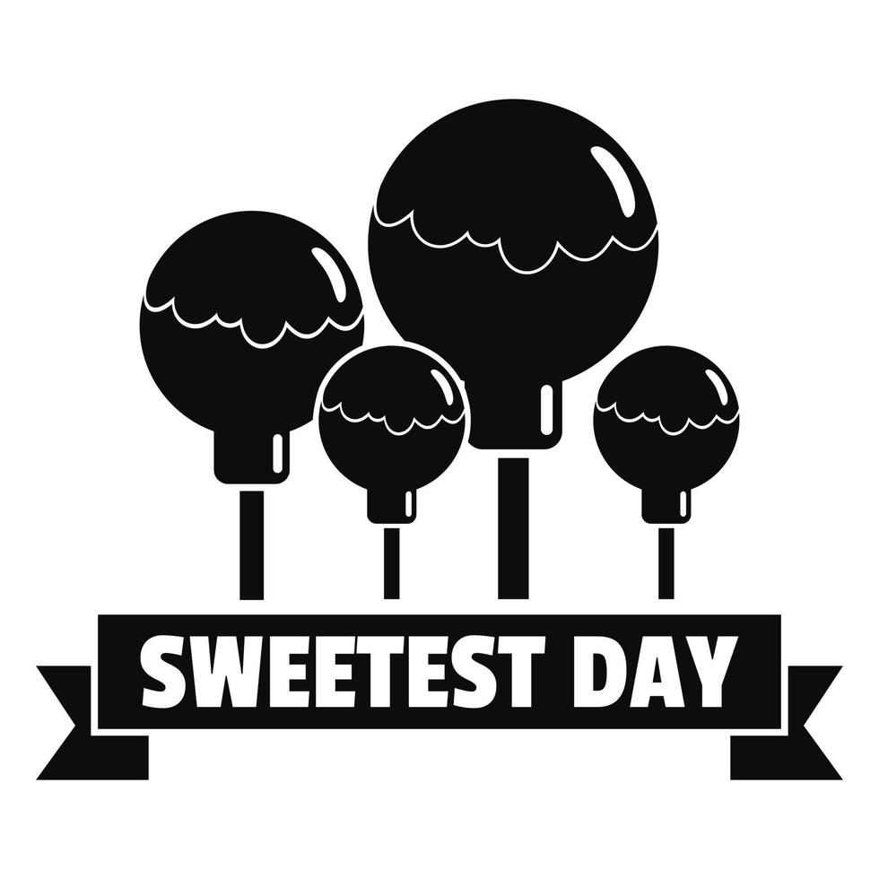 Sweet lollipop logo, simple style vector