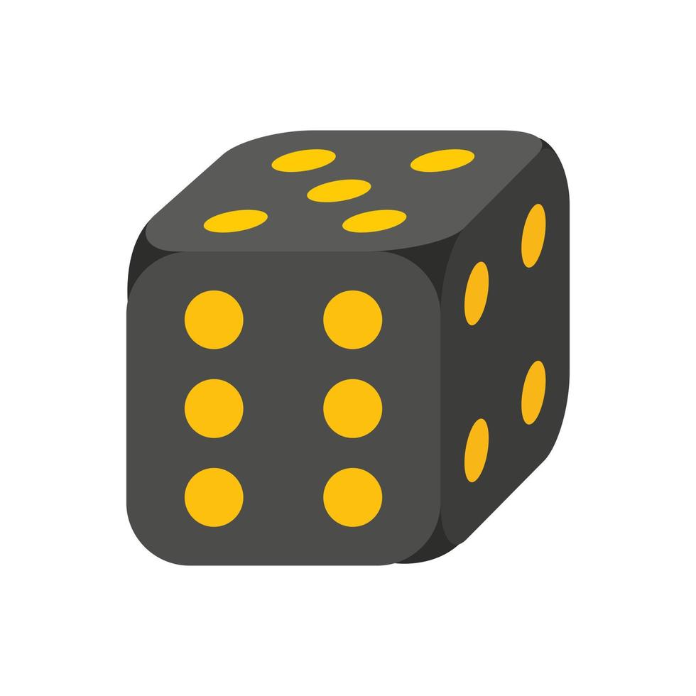 Lucky dice icon, flat style vector