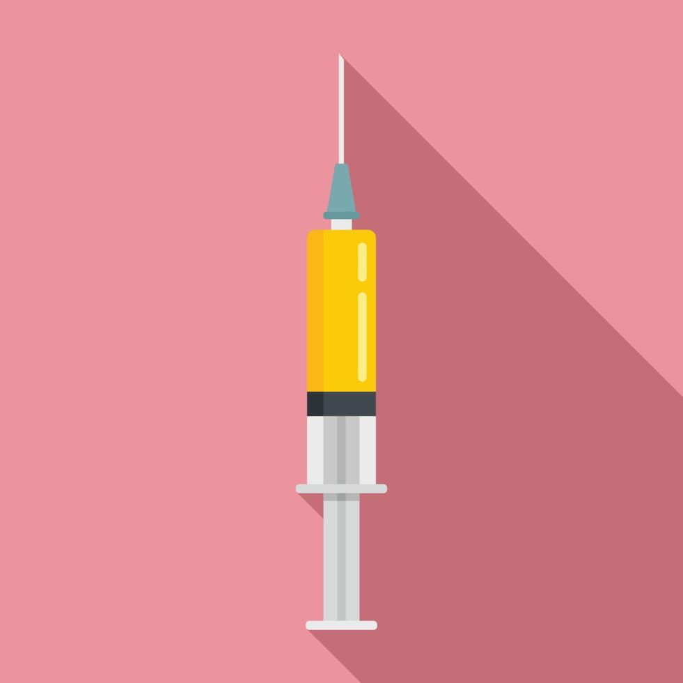 Measles syringe icon, flat style vector