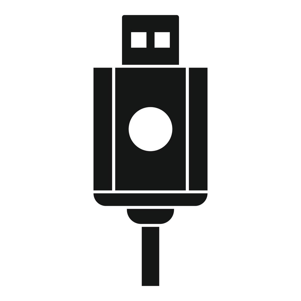 Usb cable icon, simple style vector