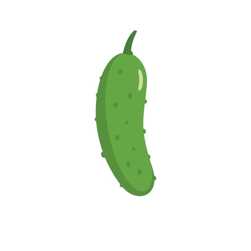 Cucumber icon, flat style. vector