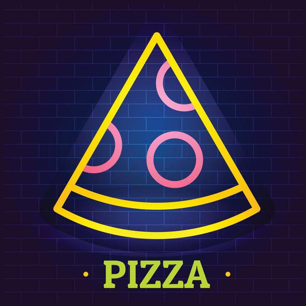 logotipo de pizza, estilo plano vector