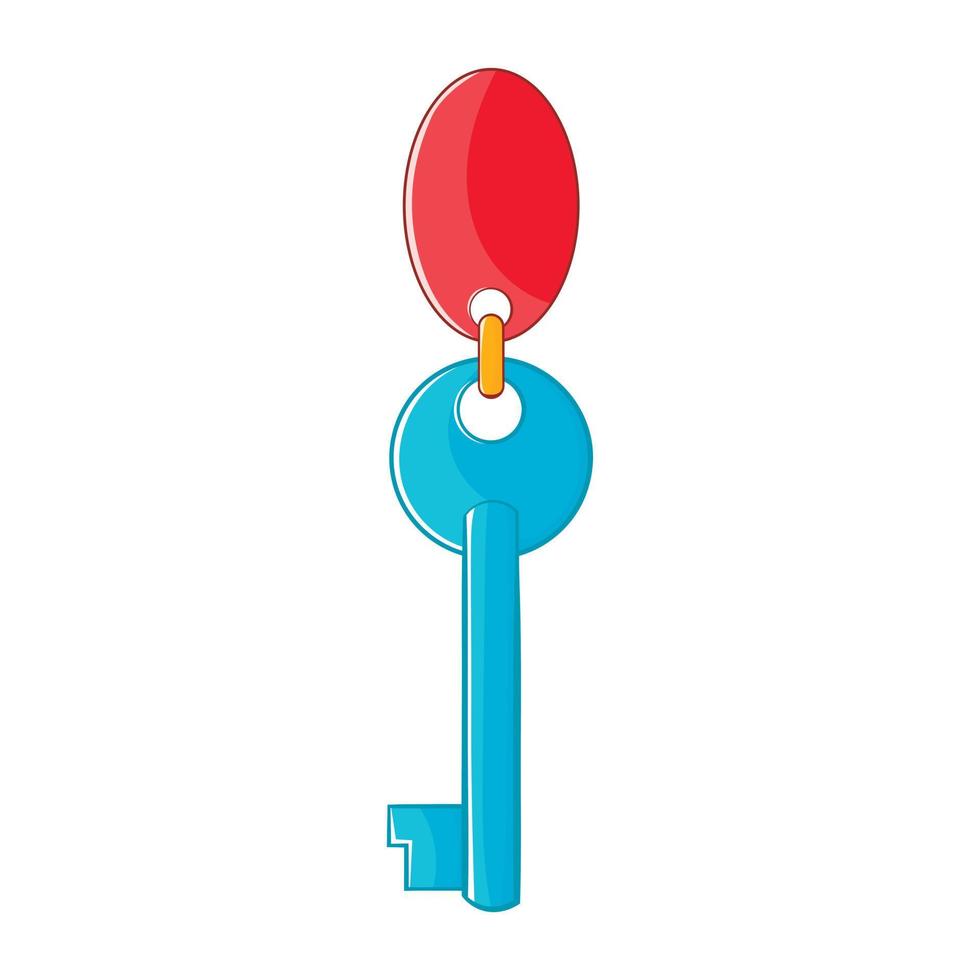 Hotel key icon in cartoon style vector